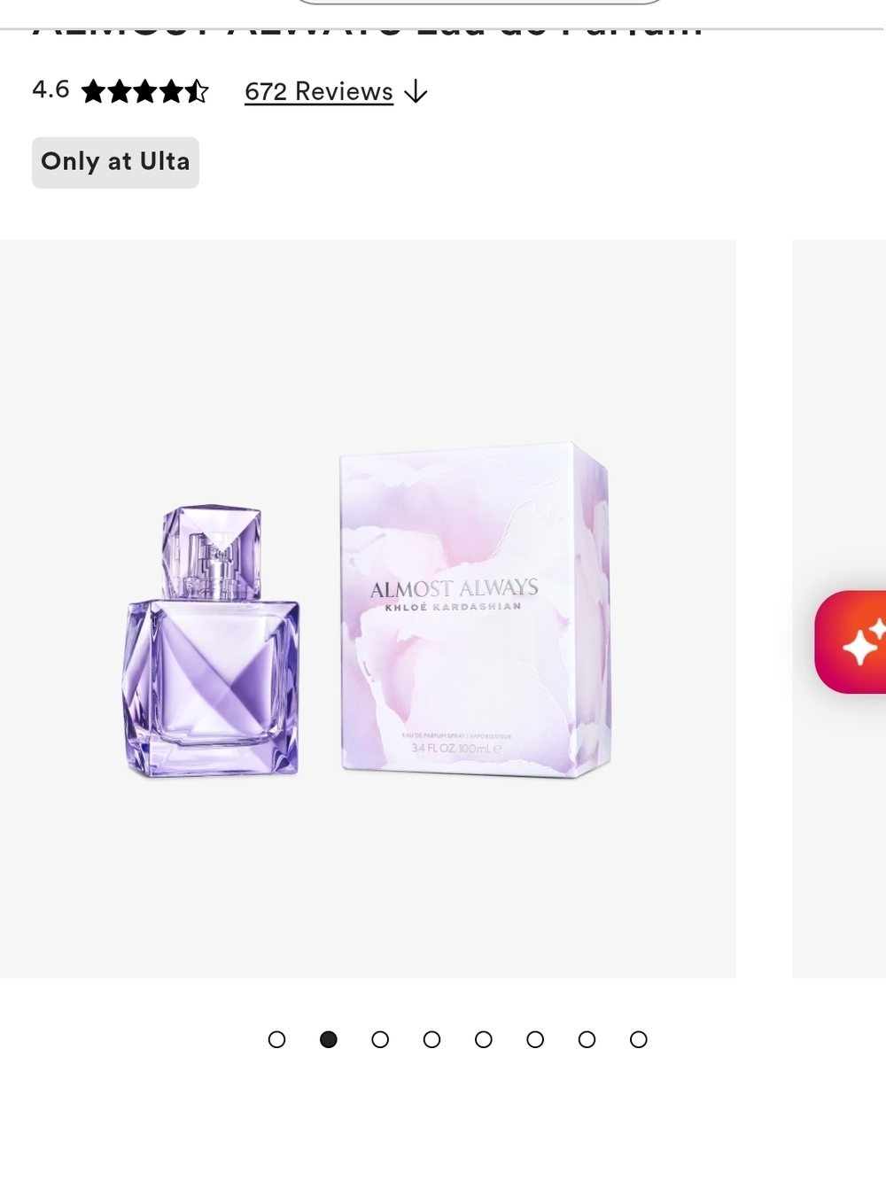 Almost Always Eau de Parfum by Khloé Kardashian - Light Lavender Bottle